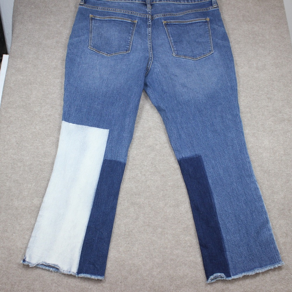 Universal‎ Thread High Rise Kick Boot Crop Patchwork Jeans Blue 14/32R - Picture 7 of 7